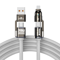 🔌SCONTO 50% ORA! Cavo di Ricarica Rapida 4-in-1 ad Alta Potenza, 240W PD Multi-Interfaccia, USB-A/USB-C a Type-C/Lightning, Cavo di Ricarica Universale per Telefoni e Laptop