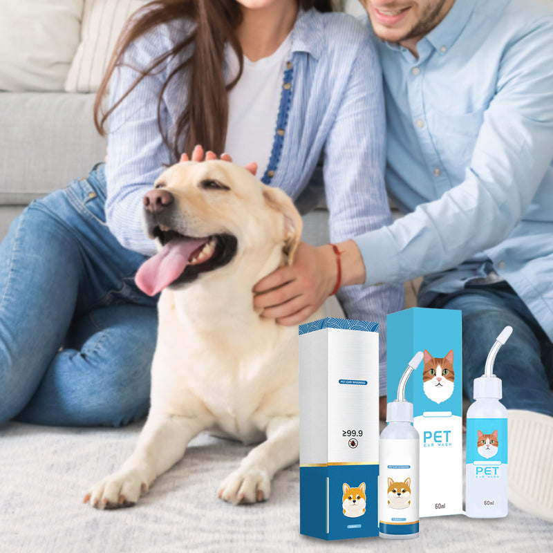 Soluzione detergente per le orecchie per cani e gatti 👂🌿🩹 Con formula botanica priva di antibiotici e punta silicone morbida, scioglie il cerume e lenisce prurito e rossore, mantiene le orecchie del pet pulite e confortevoli.