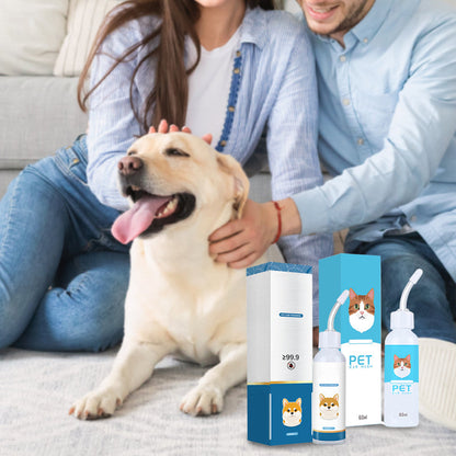 Soluzione detergente per le orecchie per cani e gatti 👂🌿🩹 Con formula botanica priva di antibiotici e punta silicone morbida, scioglie il cerume e lenisce prurito e rossore, mantiene le orecchie del pet pulite e confortevoli.