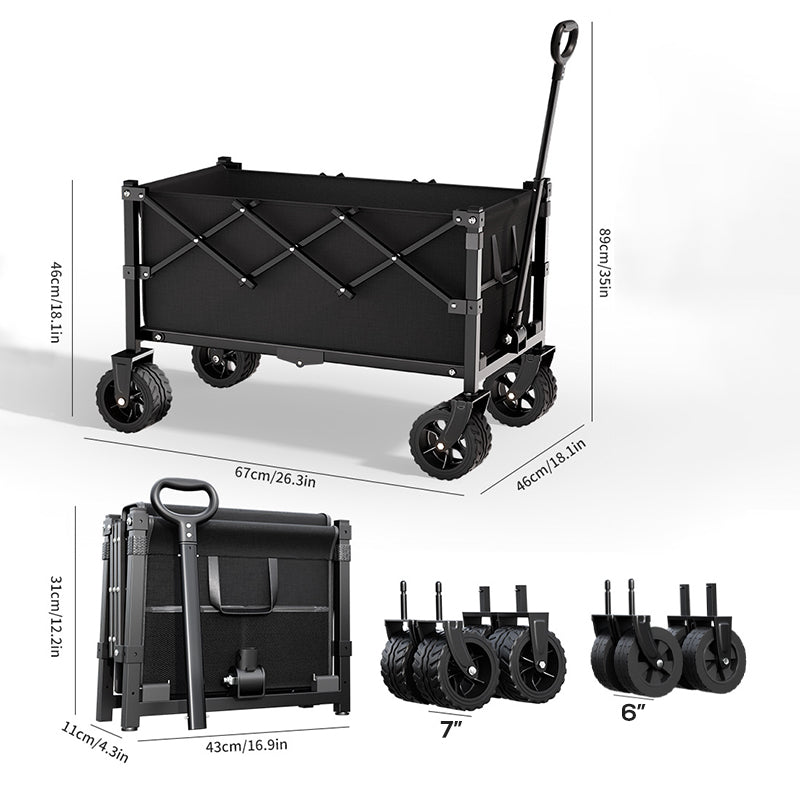 ⌛ Mancano solo 3 giorni – 50% di sconto su tutto! ⏰Carrello pieghevole – Ampio volume, carrello a mano per campeggio all'aperto, leggero e portatile