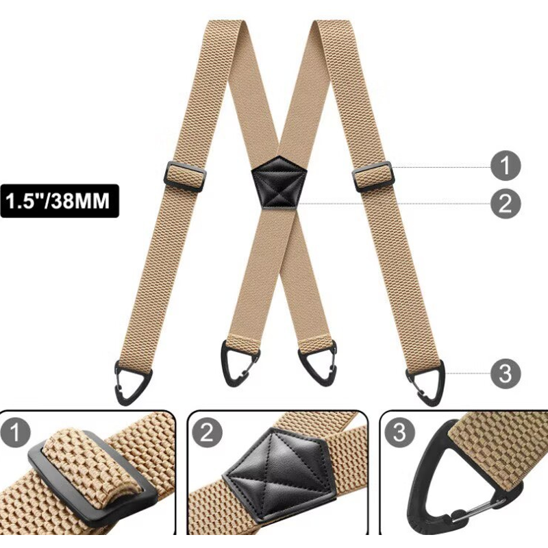 Bretelle da uomo con schiena X/Y e ganci 🧵🔗💪