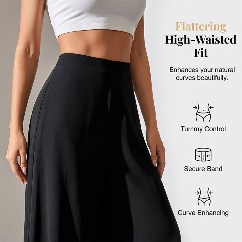💃 SCONTO DEL 50% PER UN PERIODO LIMITATO! 👖 Pantaloni larghi da donna in chiffon – Tessuto fluido, taglio che valorizza la silhouette, eleganti per ogni occasione 🖤
