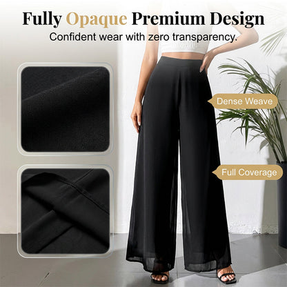 💃 SCONTO DEL 50% PER UN PERIODO LIMITATO! 👖 Pantaloni larghi da donna in chiffon – Tessuto fluido, taglio che valorizza la silhouette, eleganti per ogni occasione 🖤