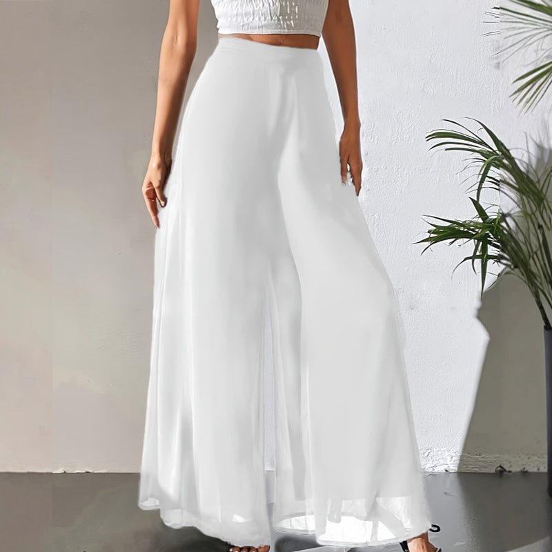 💃 SCONTO DEL 50% PER UN PERIODO LIMITATO! 👖 Pantaloni larghi da donna in chiffon – Tessuto fluido, taglio che valorizza la silhouette, eleganti per ogni occasione 🖤