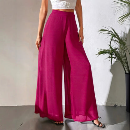 💃 SCONTO DEL 50% PER UN PERIODO LIMITATO! 👖 Pantaloni larghi da donna in chiffon – Tessuto fluido, taglio che valorizza la silhouette, eleganti per ogni occasione 🖤