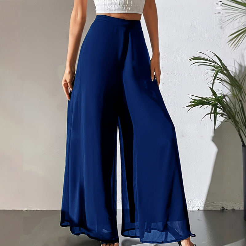💃 SCONTO DEL 50% PER UN PERIODO LIMITATO! 👖 Pantaloni larghi da donna in chiffon – Tessuto fluido, taglio che valorizza la silhouette, eleganti per ogni occasione 🖤