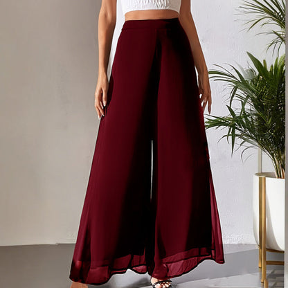 💃 SCONTO DEL 50% PER UN PERIODO LIMITATO! 👖 Pantaloni larghi da donna in chiffon – Tessuto fluido, taglio che valorizza la silhouette, eleganti per ogni occasione 🖤