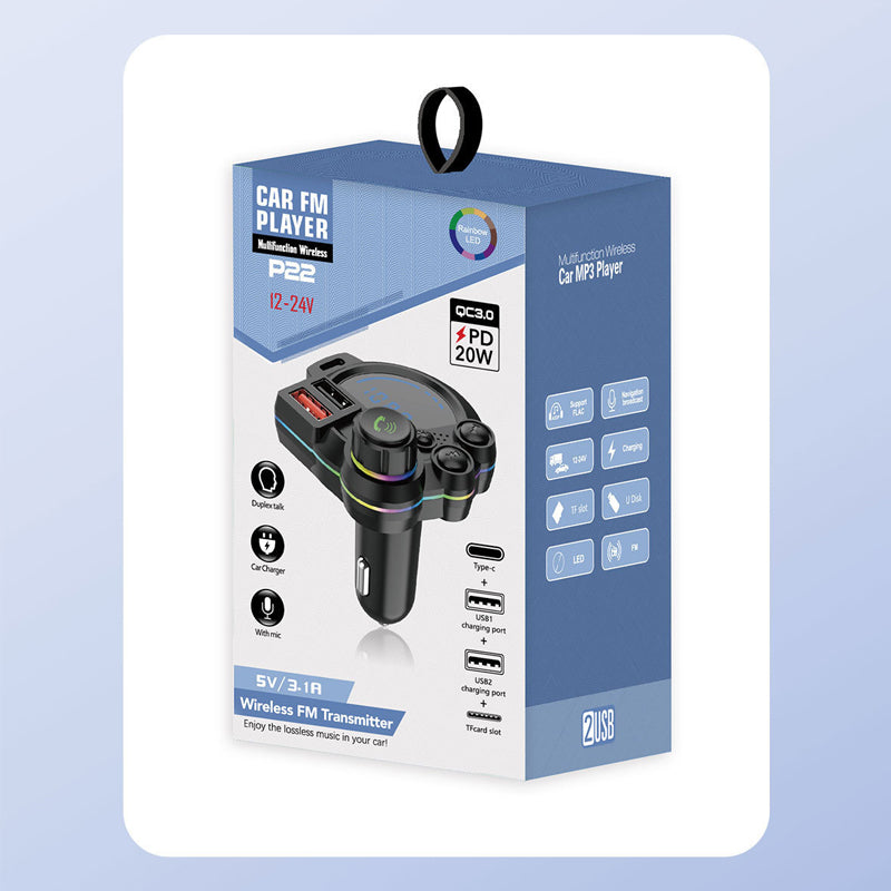 Trasmettitore audio FM per auto 🎤Microfono Integrato｜⚙️Gestione Intelligente｜🚗Sicurezza Guida. 📶Le chiamate vivavoce mantengono le mani sul volante, evitando distrazioni quando ci sono bambini o animali all'interno dell'auto.
