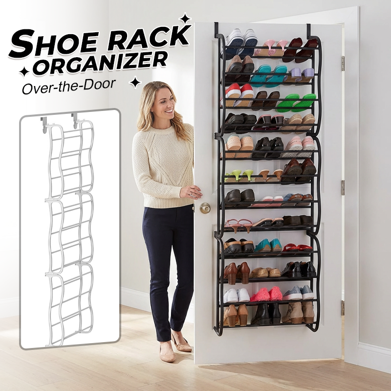 👟SCONTO DEL 50% IN QUESTO MOMENTO! 🏆 Scarpiera da appendere alla porta – 24 scomparti e montaggio senza attrezzi – Adatta a porte standard, può contenere fino a 24 paia – perfetta per l’ingresso o l’armadio 🚪✨