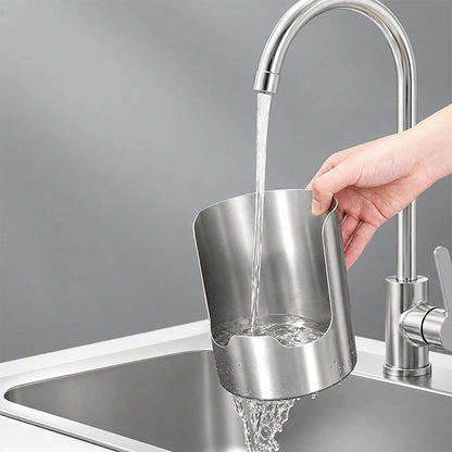 Portautensili da cucina multifunzionale 🍳🥄💧 In acciaio inox spessorato, conserva verticalmente coperchi e utensili, si lava facilmente e mantiene il piano cucina pulito durante la cottura.