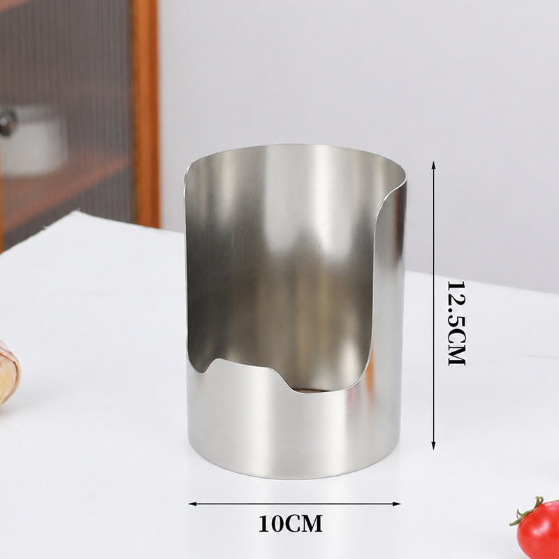 Portautensili da cucina multifunzionale 🍳🥄💧 In acciaio inox spessorato, conserva verticalmente coperchi e utensili, si lava facilmente e mantiene il piano cucina pulito durante la cottura.
