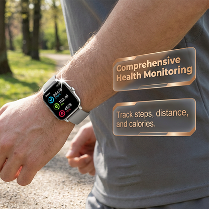 ⌚Montre connectée multifonction pour hommes / femmes,  avec moniteur de pas / d'activité, podomètre, montre connectée pour répondre / passer des appels, Compatible Android iOS, idée cadeau pour lui / elle