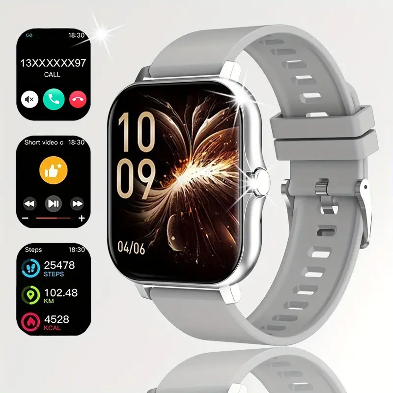 ⌚Montre connectée multifonction pour hommes / femmes,  avec moniteur de pas / d'activité, podomètre, montre connectée pour répondre / passer des appels, Compatible Android iOS, idée cadeau pour lui / elle