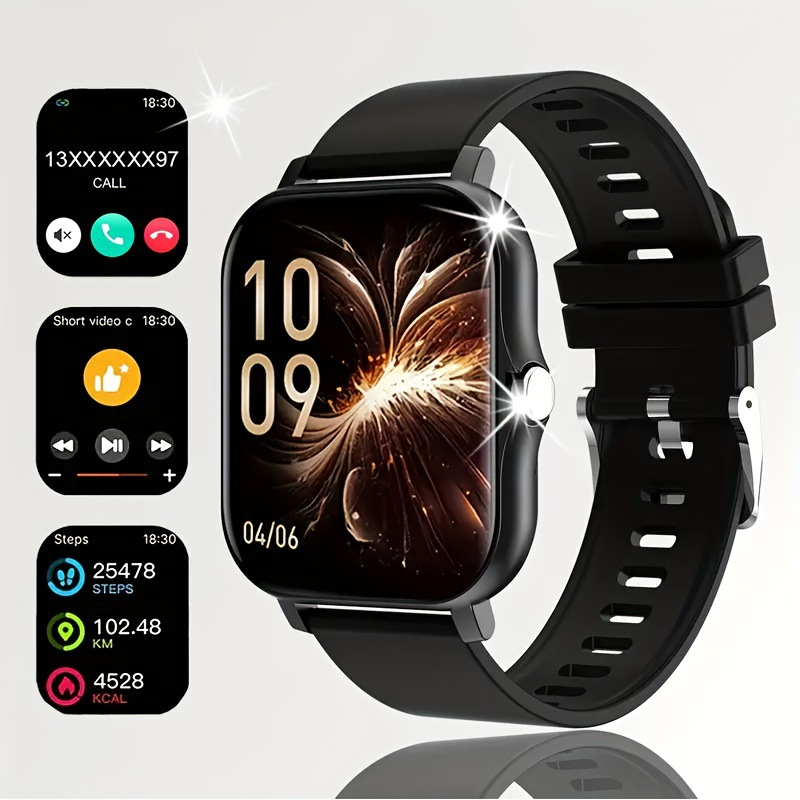 ⌚Montre connectée multifonction pour hommes / femmes,  avec moniteur de pas / d'activité, podomètre, montre connectée pour répondre / passer des appels, Compatible Android iOS, idée cadeau pour lui / elle