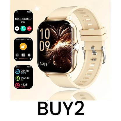 ⌚Montre connectée multifonction pour hommes / femmes,  avec moniteur de pas / d'activité, podomètre, montre connectée pour répondre / passer des appels, Compatible Android iOS, idée cadeau pour lui / elle