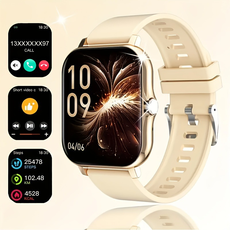 ⌚Montre connectée multifonction pour hommes / femmes,  avec moniteur de pas / d'activité, podomètre, montre connectée pour répondre / passer des appels, Compatible Android iOS, idée cadeau pour lui / elle