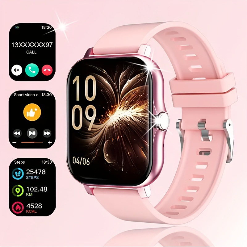 ⌚Montre connectée multifonction pour hommes / femmes,  avec moniteur de pas / d'activité, podomètre, montre connectée pour répondre / passer des appels, Compatible Android iOS, idée cadeau pour lui / elle