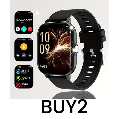 ⌚Montre connectée multifonction pour hommes / femmes,  avec moniteur de pas / d'activité, podomètre, montre connectée pour répondre / passer des appels, Compatible Android iOS, idée cadeau pour lui / elle