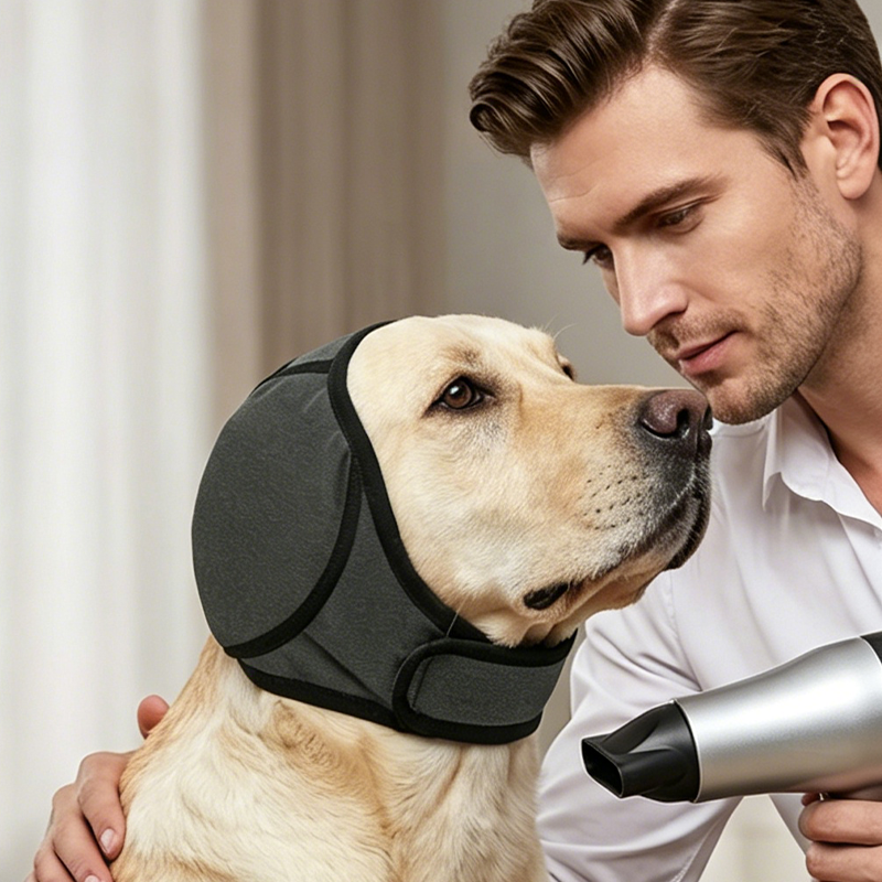 ✨Fascia Sicura Copri-Orecchie per Cani 🛡️🐶👶 Il materiale elastico non esercita pressione e protegge le orecchie del cane, riducendo l'agitazione dell'animale in ambienti domestici dove sono presenti anche i bambini.