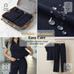 🔥👚 50% Rabatt! Damen Chic Zweiteiler-Set: Bequemes Polo-Top & Wide-Leg-Hose | Elegant für Jeden Tag & Jede Gelegenheit 🌸💨