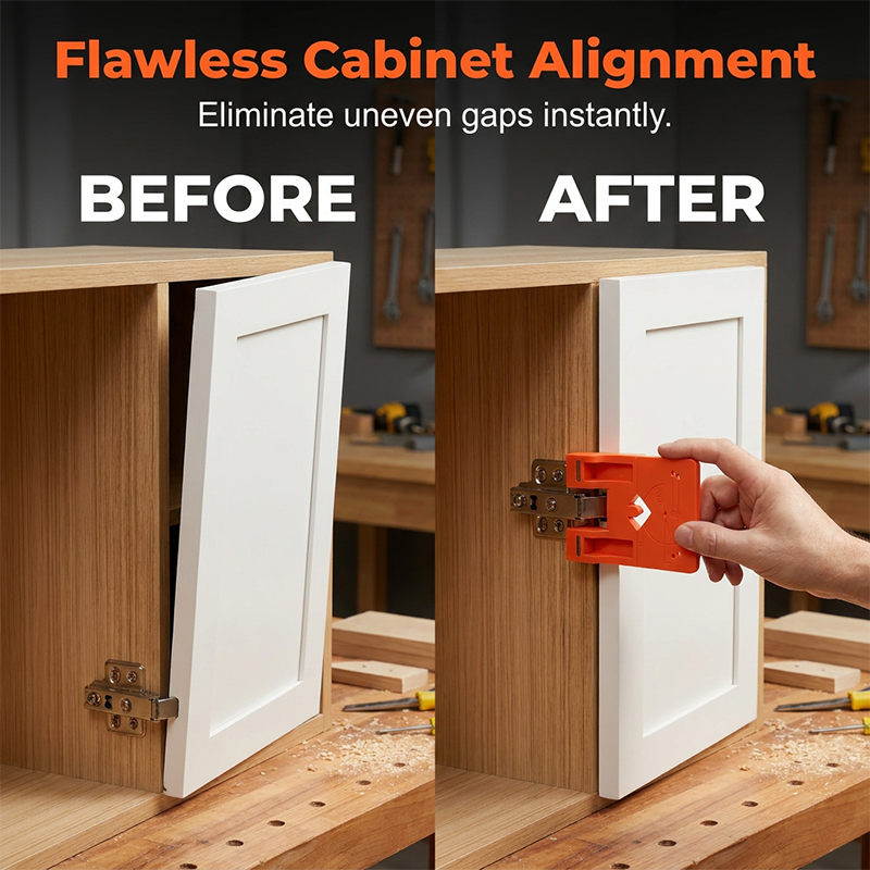 Dima per l'installazione delle cerniere 🧲📏🏠Fissaggio magnetico, Guide di misura integrate. Questa dima consente un posizionamento preciso dei fori per cerniere 35 mm, riducendo errori e pannelli rovinati durante i tuoi progetti di falegnameria.