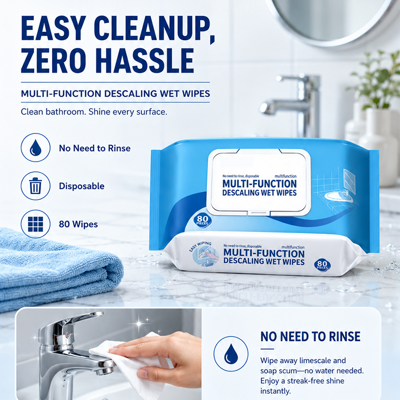 🧼 2+1 GRATIS – Salviette detergenti anticalcare per il bagno – Pulizia rapida e senza aloni ✨