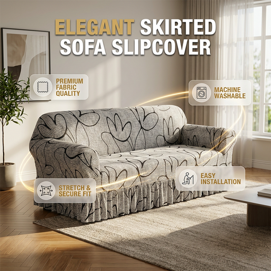 🛋️Coprisdivano altamente elastico – Orlo arricciato e protezione completa