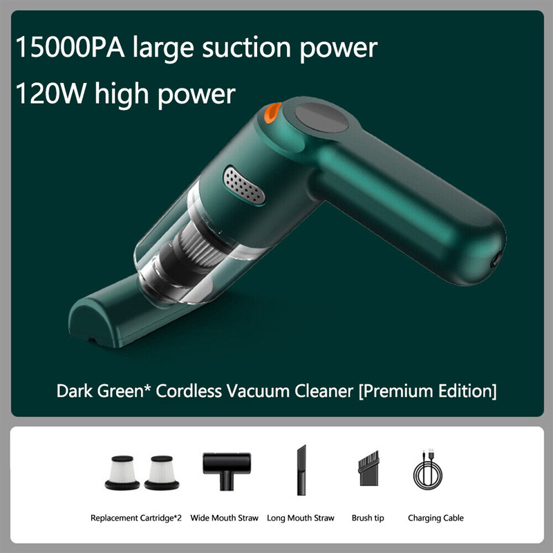 🚗 Aspirapolvere Wireless per Auto 10000Pa 💨✨ - Motore 120W | Batteria 4000mAh 30min | Filtro HEPA Lavabile | Senza Filo 400g | 3 Versioni | 50% DI SCONTO