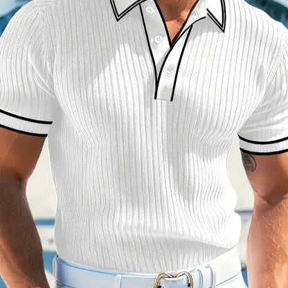 🌞Polo estiva casual a maniche corte – Tessuto traspirante, vestibilità classica e perfetta per l'uso quotidiano🏠
