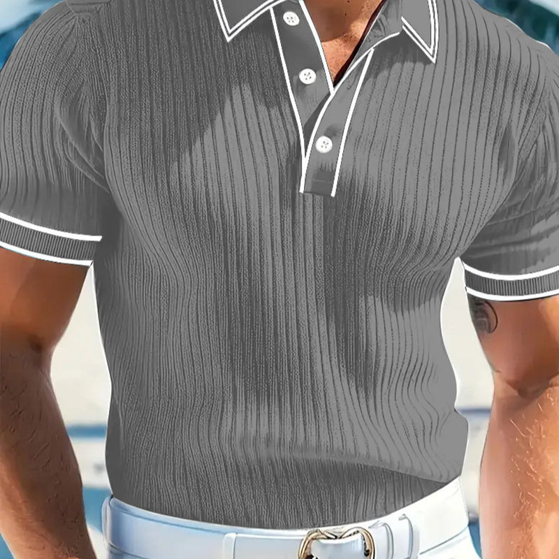 🌞Polo estiva casual a maniche corte – Tessuto traspirante, vestibilità classica e perfetta per l'uso quotidiano🏠