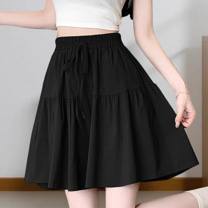 🏃Gonna Pantaloni Donna Vita Alta a Gamba Larga con Volant Culottes