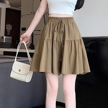 🏃Gonna Pantaloni Donna Vita Alta a Gamba Larga con Volant Culottes