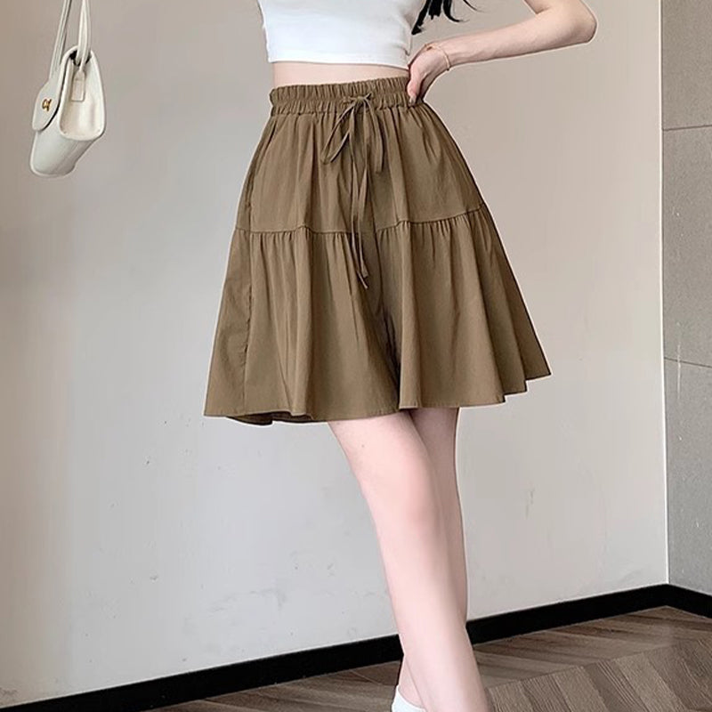 🏃Gonna Pantaloni Donna Vita Alta a Gamba Larga con Volant Culottes