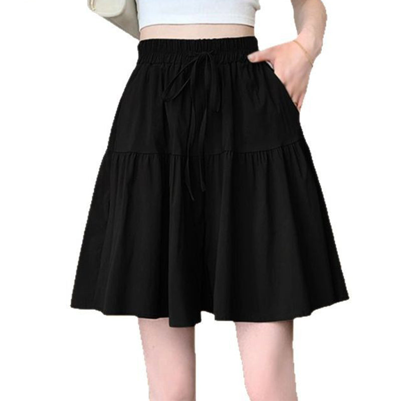 🏃Gonna Pantaloni Donna Vita Alta a Gamba Larga con Volant Culottes
