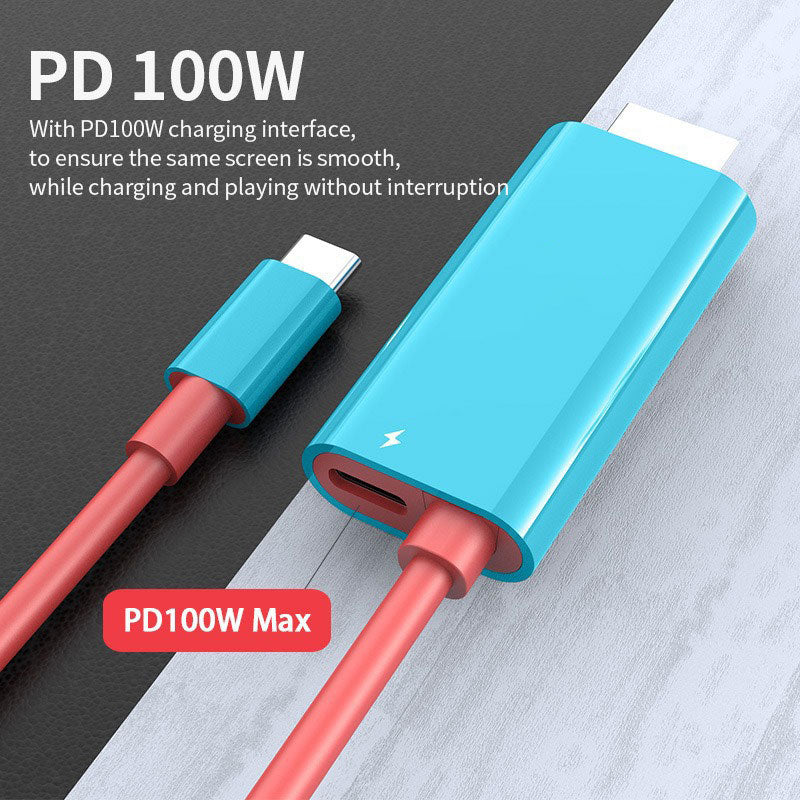 🎮📱➡️🖥️ Cavo USB-C HDMI 2M con PD 100W — Proietta Switch, Tablet & Telefono sulla TV | Gioca & Ricarica Insieme