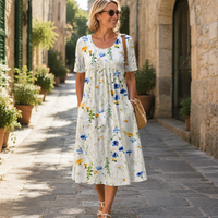 📢🌹 OFFERTA LAMPO -40%! Abito da donna casual con stampa floreale – Leggero, comodo, lavabile in lavatrice, 4 fantasie, taglie dalla S alla 3XL ✨
