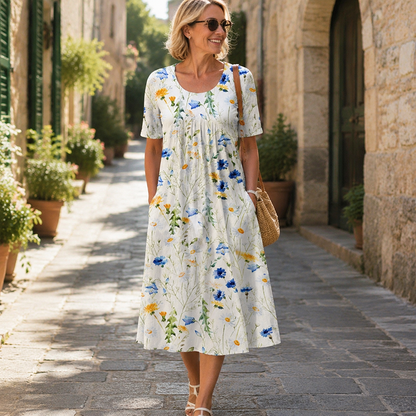 📢🌹 OFFERTA LAMPO -40%! Abito da donna casual con stampa floreale – Leggero, comodo, lavabile in lavatrice, 4 fantasie, taglie dalla S alla 3XL ✨