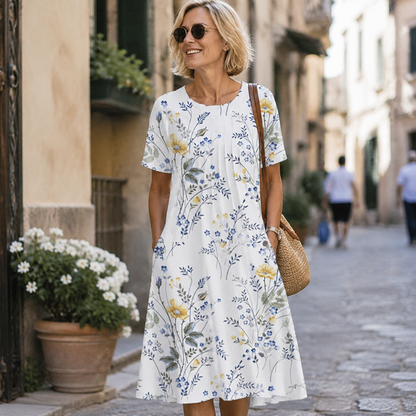 📢🌹 OFFERTA LAMPO -40%! Abito da donna casual con stampa floreale – Leggero, comodo, lavabile in lavatrice, 4 fantasie, taglie dalla S alla 3XL ✨