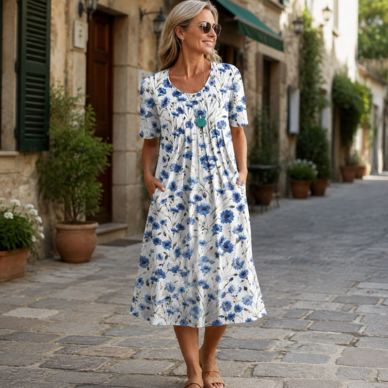 📢🌹 OFFERTA LAMPO -40%! Abito da donna casual con stampa floreale – Leggero, comodo, lavabile in lavatrice, 4 fantasie, taglie dalla S alla 3XL ✨