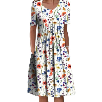 📢🌹 OFFERTA LAMPO -40%! Abito da donna casual con stampa floreale – Leggero, comodo, lavabile in lavatrice, 4 fantasie, taglie dalla S alla 3XL ✨