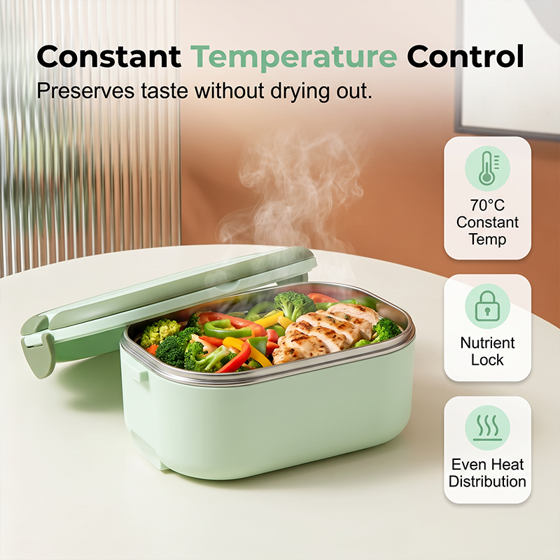 Scaldavivande Elettrico Portatile per Lunch Box senza Acqua