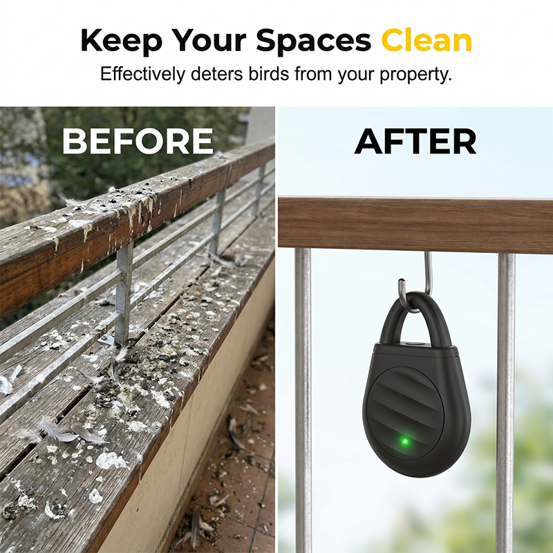 🔥REPELLENTE A ULTRASUONI PER GIARDINO 🌿🏡🔋 Modello silenzioso senza tossine, con impostazioni interne ed esterne, batteria a lunga autonomia, protegge giardino e spazio esterno della casa dai guasti causati dagli uccelli.🚫🦅