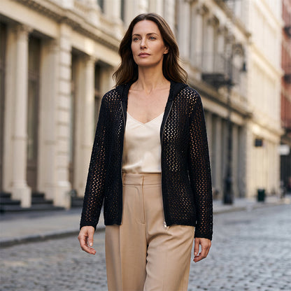 🎉 Saldi 2026 — Oltre 22.000 Venduti 🧥 Cardigan da Donna a Maglia Aperta con Zip Leggero 🌸