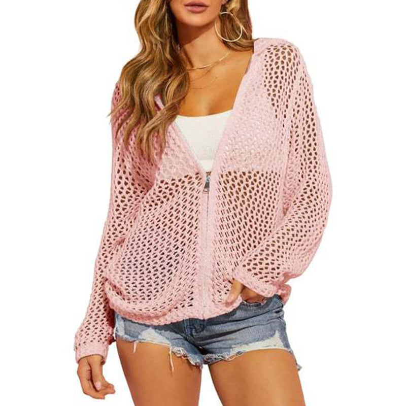 🎉 Saldi 2026 — Oltre 22.000 Venduti 🧥 Cardigan da Donna a Maglia Aperta con Zip Leggero 🌸