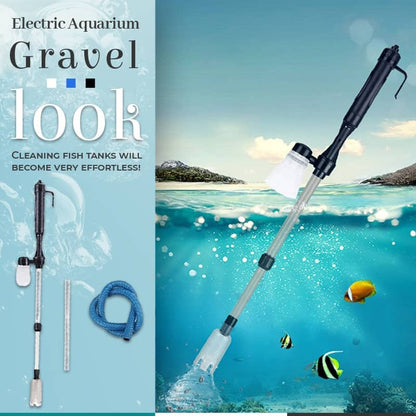 🐠 50% SCONTO! 🔥 Pulitore Elettrico per Ghiaia per Acquario – Pulizia Senza Sforzo di Ghiaia e Substrato – Aspira Sporco, Residui di Cibo e Depositi – Ideale per Acquari d'Acqua Dolce e Salata – Risparmia Tempo e Preserva la Qualità dell'Acqua