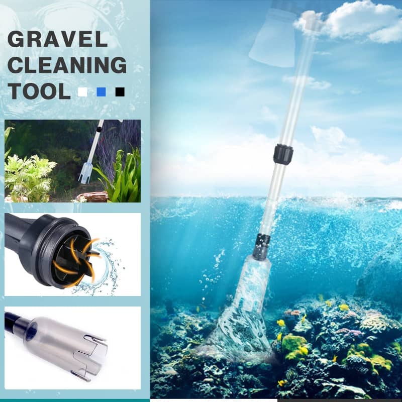 🐠 50% SCONTO! 🔥 Pulitore Elettrico per Ghiaia per Acquario – Pulizia Senza Sforzo di Ghiaia e Substrato – Aspira Sporco, Residui di Cibo e Depositi – Ideale per Acquari d'Acqua Dolce e Salata – Risparmia Tempo e Preserva la Qualità dell'Acqua