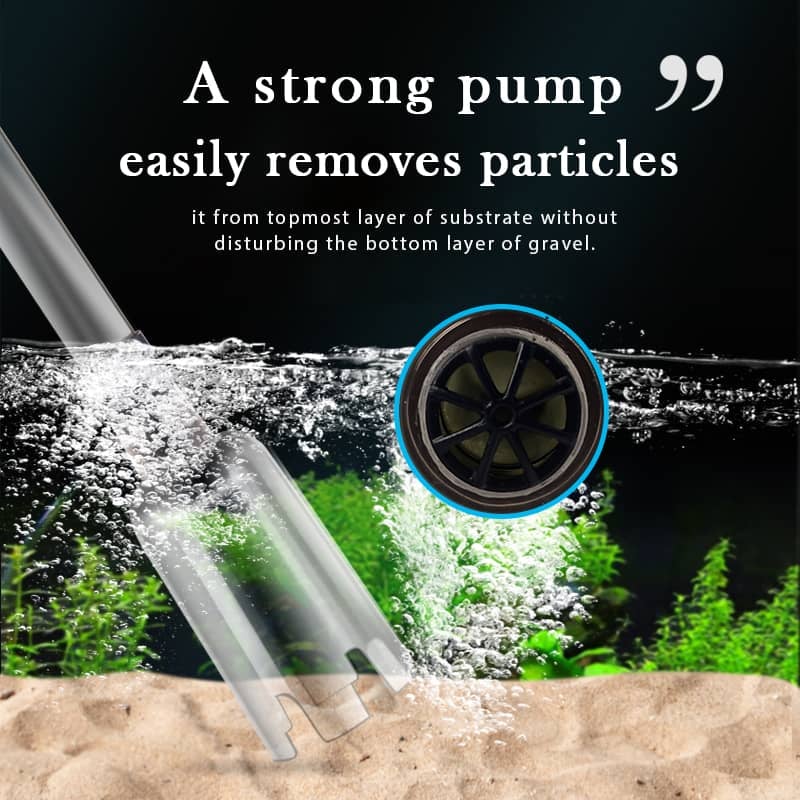 🐠 50% SCONTO! 🔥 Pulitore Elettrico per Ghiaia per Acquario – Pulizia Senza Sforzo di Ghiaia e Substrato – Aspira Sporco, Residui di Cibo e Depositi – Ideale per Acquari d'Acqua Dolce e Salata – Risparmia Tempo e Preserva la Qualità dell'Acqua