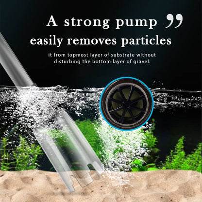 🐠 50% SCONTO! 🔥 Pulitore Elettrico per Ghiaia per Acquario – Pulizia Senza Sforzo di Ghiaia e Substrato – Aspira Sporco, Residui di Cibo e Depositi – Ideale per Acquari d'Acqua Dolce e Salata – Risparmia Tempo e Preserva la Qualità dell'Acqua