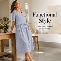 🎉  Abito casual da donna a righe con vestibilità comoda