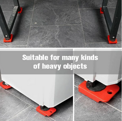 🛋️ Kit Sposta Mobili Pesanti con Leva e Rulli ✨ | Ruote Girevoli a 360° con Portata Fino a 360kg | Sposta Divani ed Elettrodomestici da Solo 🦾